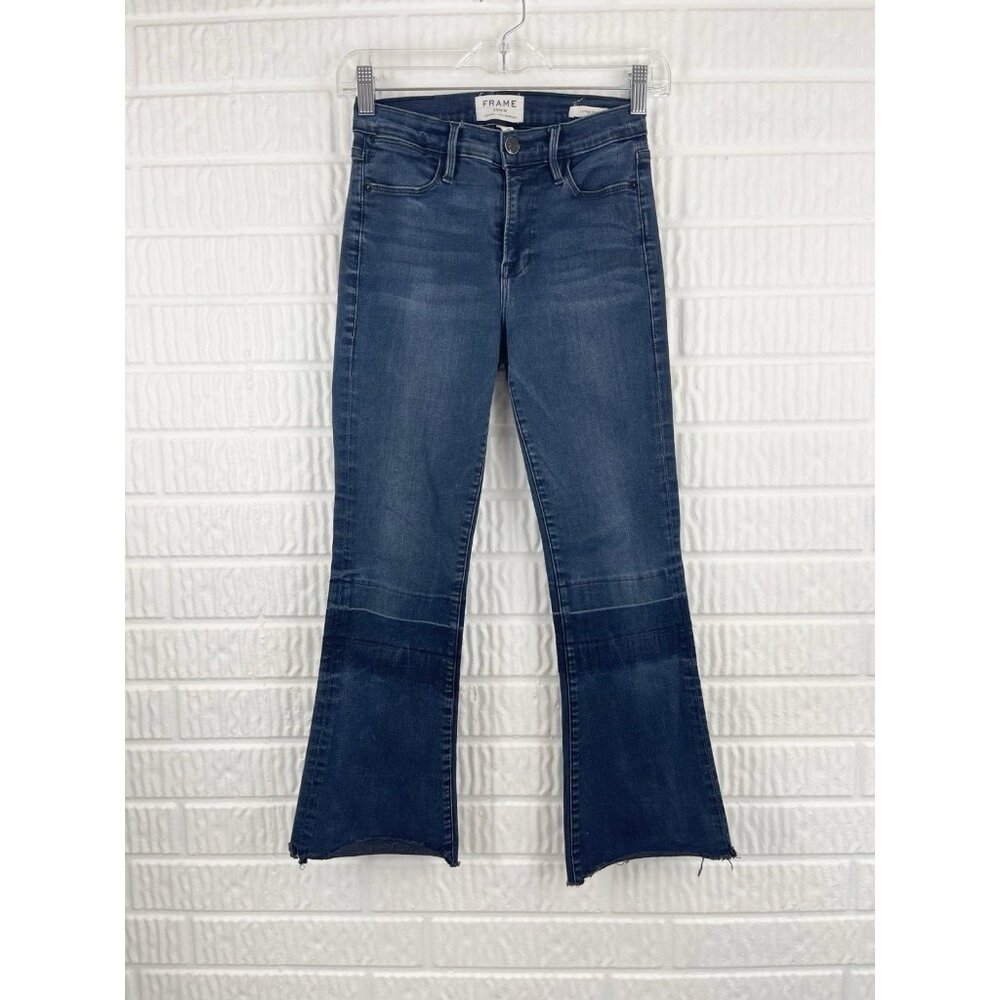 Frame Denim Jeans Le High Flare Crop 24 Petite Revolve